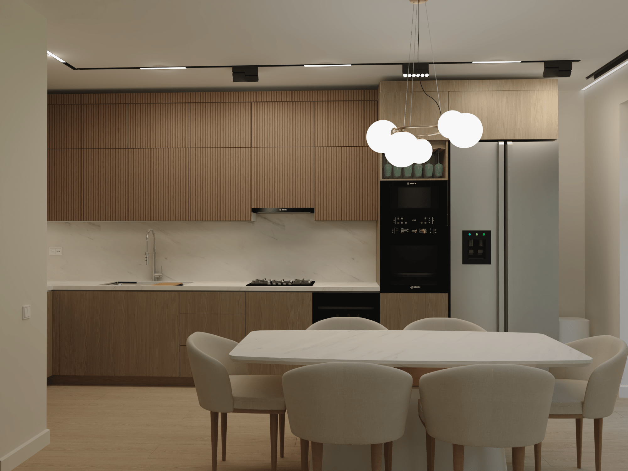 Кухня приватного будинку 120 м² в Ірпені